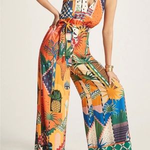 Farm Rio x Anthropologie Halter Jumpsuit